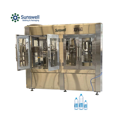 Rotary Type Spring Water Rinsing Bottling Capping Monoblock Production Line Machine