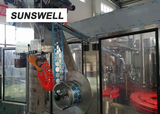 Self Adhesive Labeling Beverage Filling Machine  For  Dairy Drinks