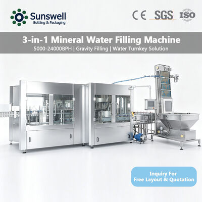 High Speed 24000BPH 500ml Mineral Water Bottling Line Complete Water Filling Equipment