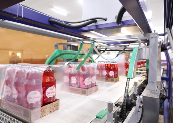 Industrial Automatic Plastic Wrapping Machine For Food Beverage Water