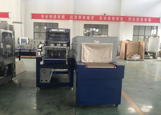 Linear Type Automatic PE Film Shrink Packaging Equipment For Soft Drink Liquor CSD Can