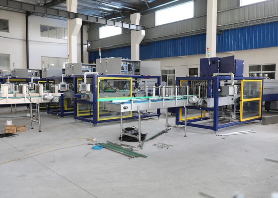 PE Film 8-12 Packs / Minute Shrink Wrap Machine For Packaging Bottles