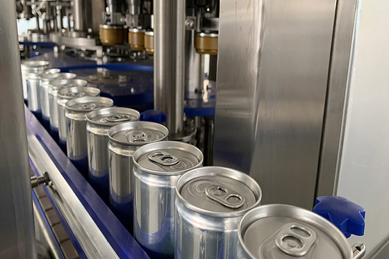 Fully Automatic Beer  Soda Canning PLC Monoblock Beverage Filling Machine