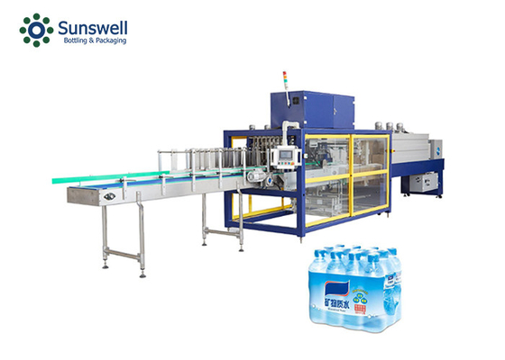 Half Tray PE Film Plastic  Water Bottle Wrapping Machine Fully Automatic