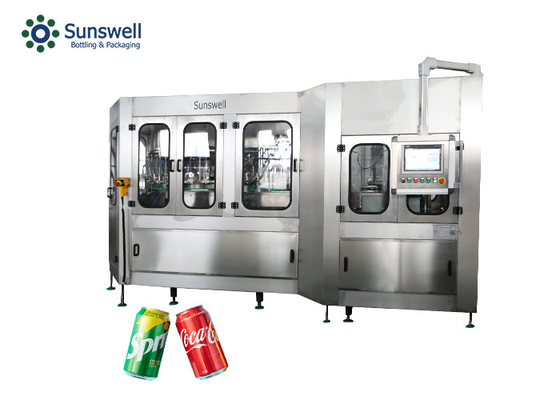 Automatic Aluminum Can CSD Carbonated Beverage Drink Filling Sealing Machine