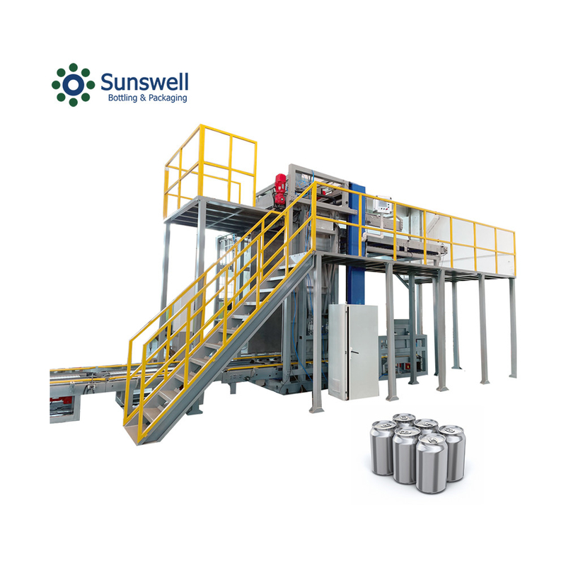 Automatic Empty Beer Cans Depalletizer Aluminum Depalletizing Line Carbon Steel