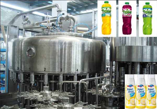 Rotary Multi-Head Bottle Filling Machine Used In  Fruit Juice Production  Line