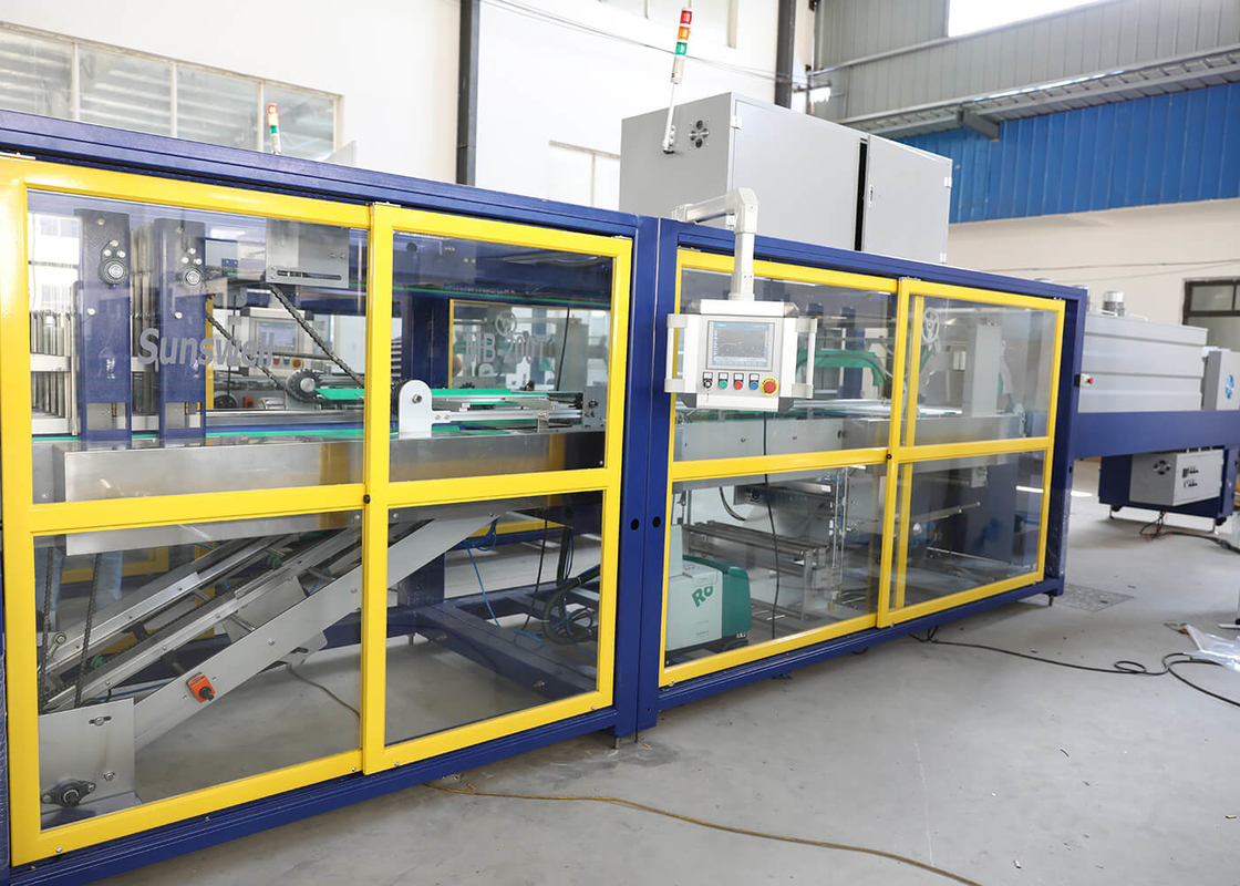 High Speed Automated Shrink Wrap Machine For Beverage And Drink Water Bottle Food Cans