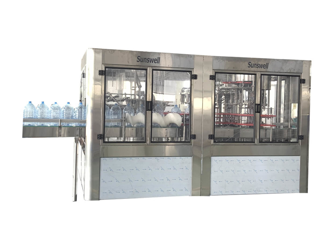 Low Noise Washing And Capping Automatic Water Bottle Filling Machine For Pet