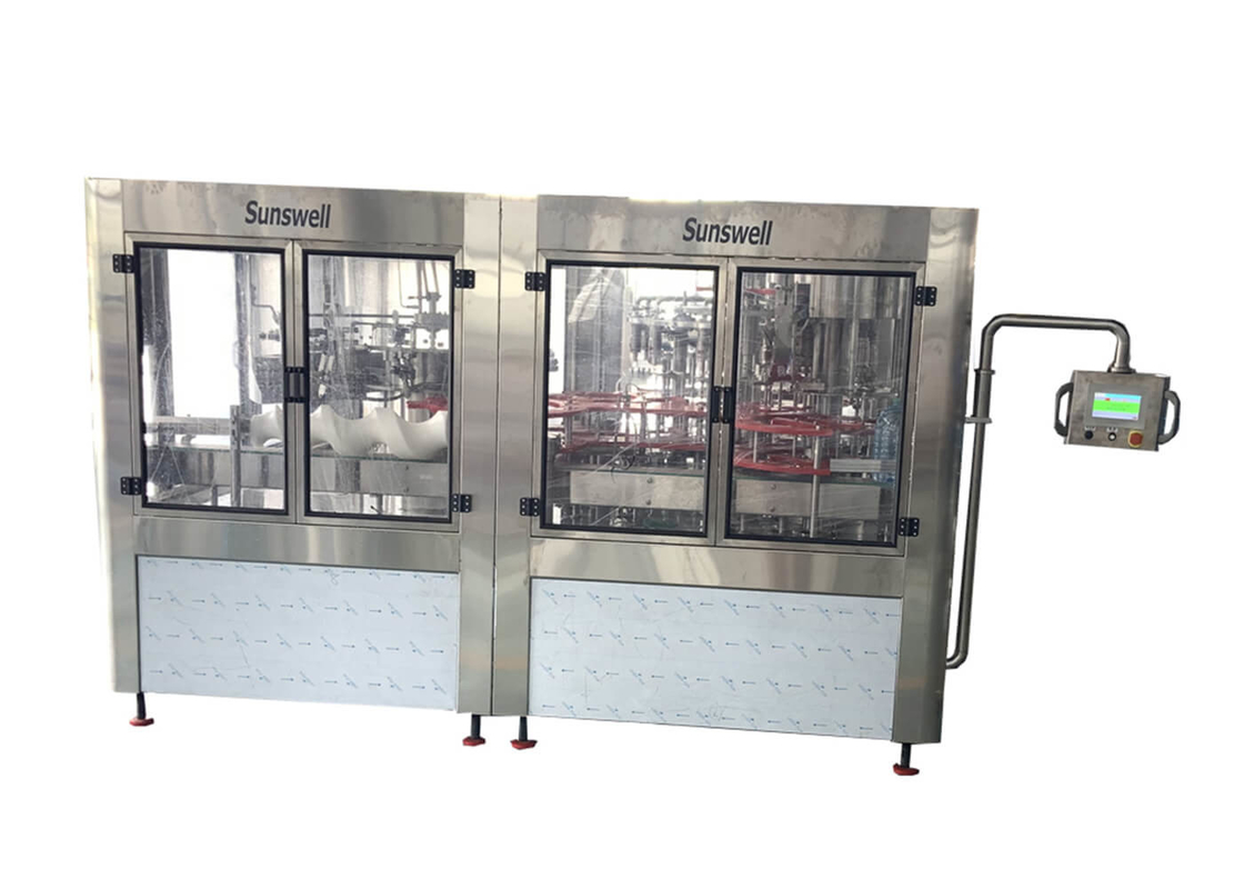 Drinking Water Washing Filling Capping Bottling Production Line For 3L - 15L Gallon Jar