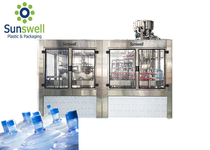 Rotary PET Bottle Filling Machine Mineral Water Rinsing Washing And Capping