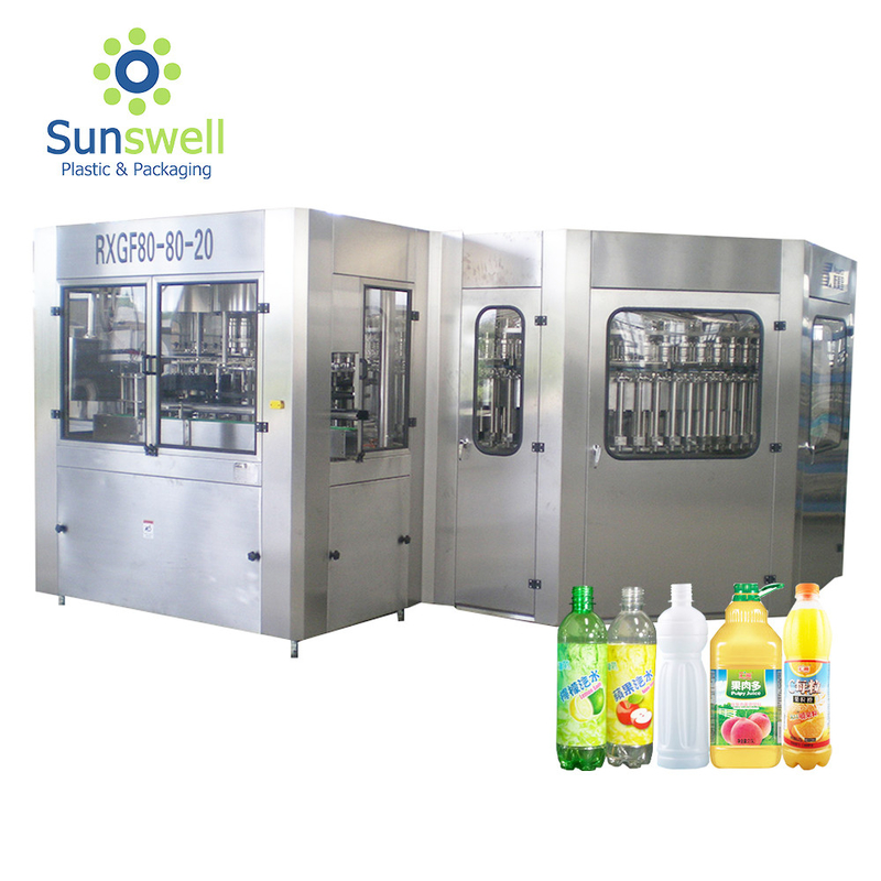 5000 BPH  Bottled Hot Filling Machine Beverage Or Juice Rinsing Sealing 3 In 1 Monoblock