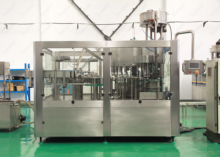 2.2kw Liquid Bottled Pure water, mineral water filling machines systems equipment 8 heads