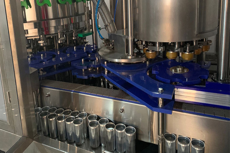 Fully Automatic Beer  Soda Canning PLC Monoblock Beverage Filling Machine