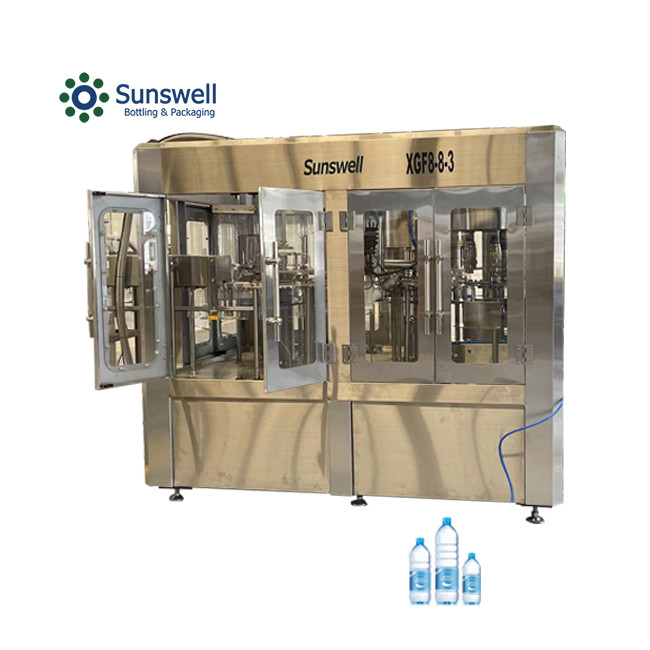 Rotary Type Spring Water Rinsing Bottling Capping Monoblock Production Line Machine