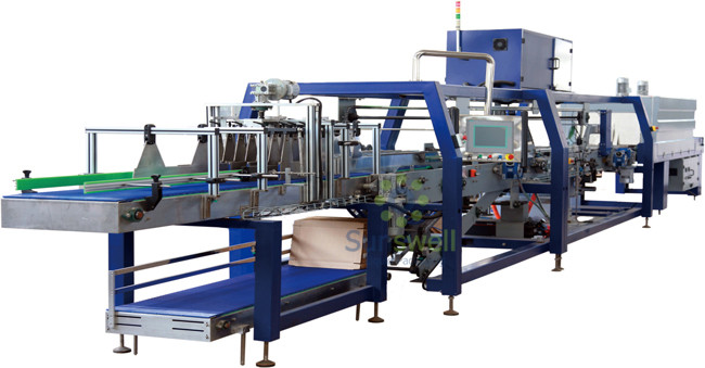 Automatic PE Film Shrink Packaging Equipment Linear Type For Soft Drink / Liquor