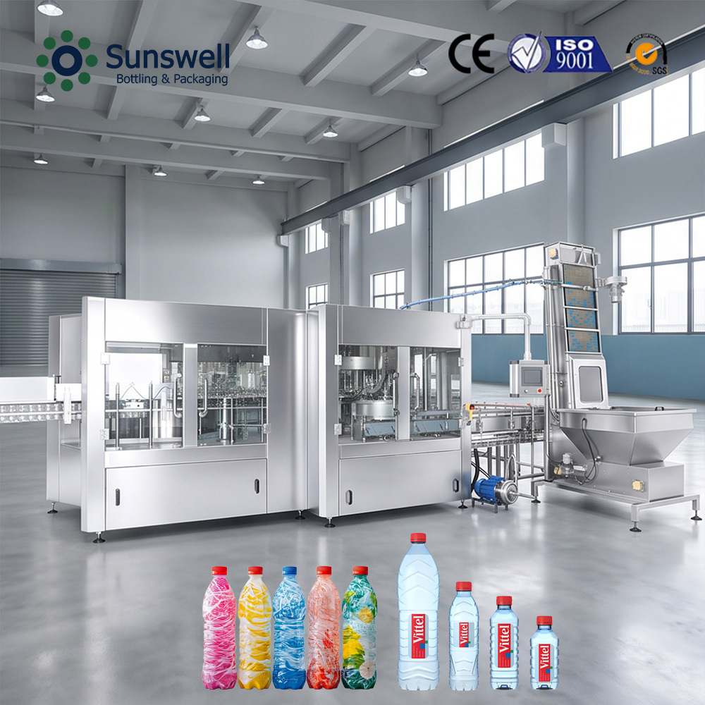 500ml PET Bottle 24000BPH Water Bottling Production Line 3‑in‑1 Filling Machine