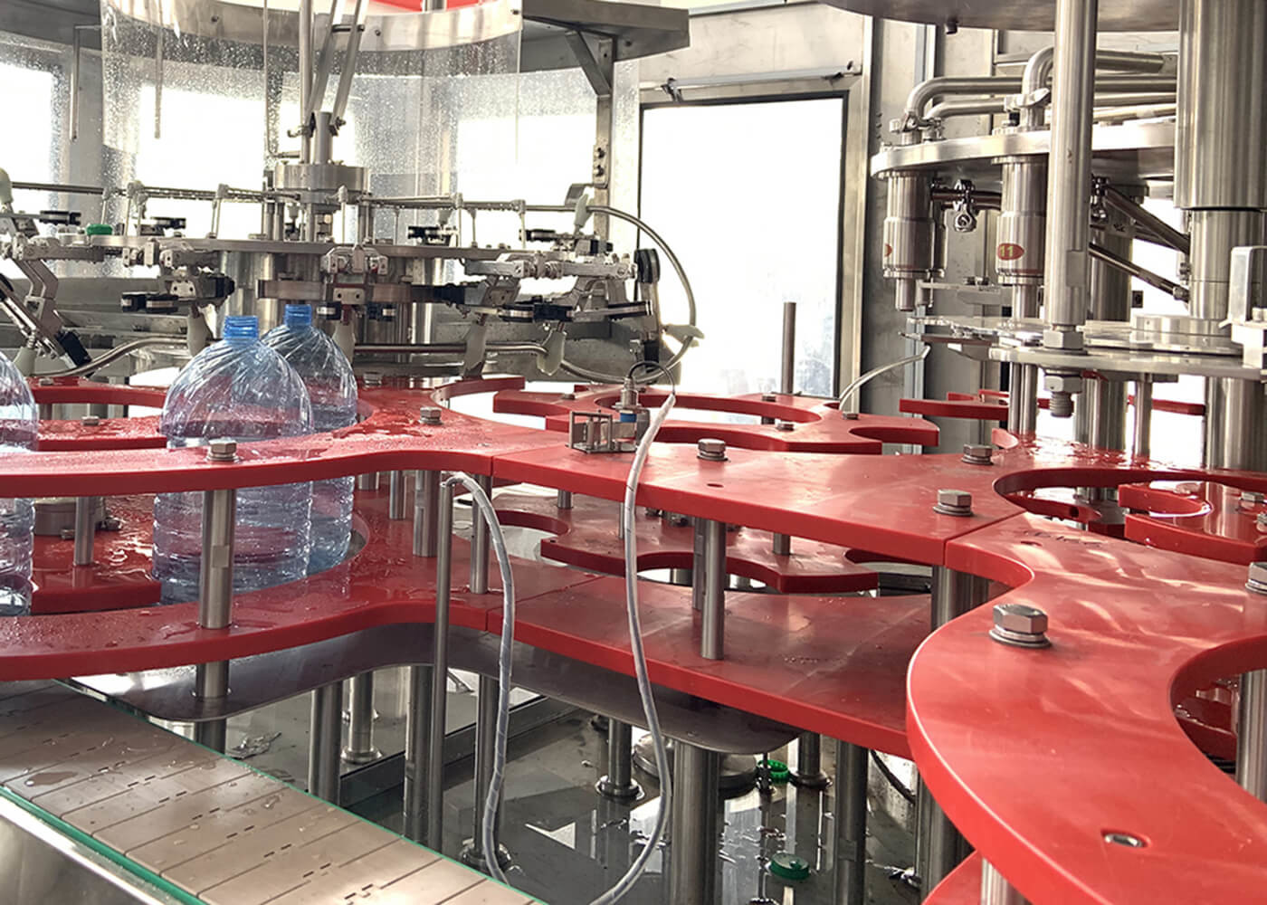 High Speed Bottled Water Production Line , Rinsing Filling And Capping Machine