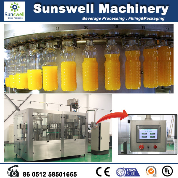 Small Capacity Hot Filling Machine 3 In 1 Automatic With Rotary Rinser