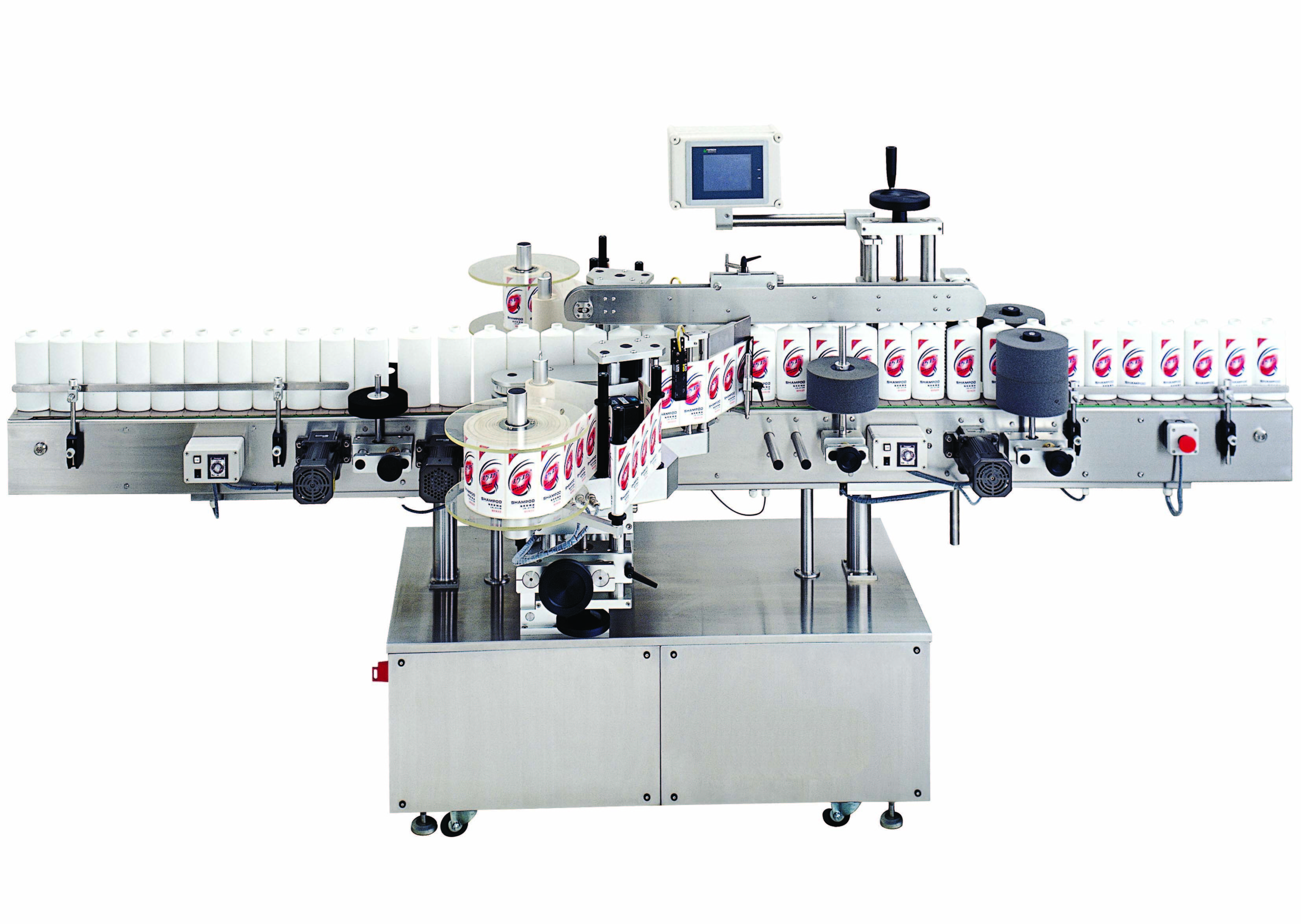 Food and Beverage Automatic cold glue labeling machine for round bottles 380V, 50Hz